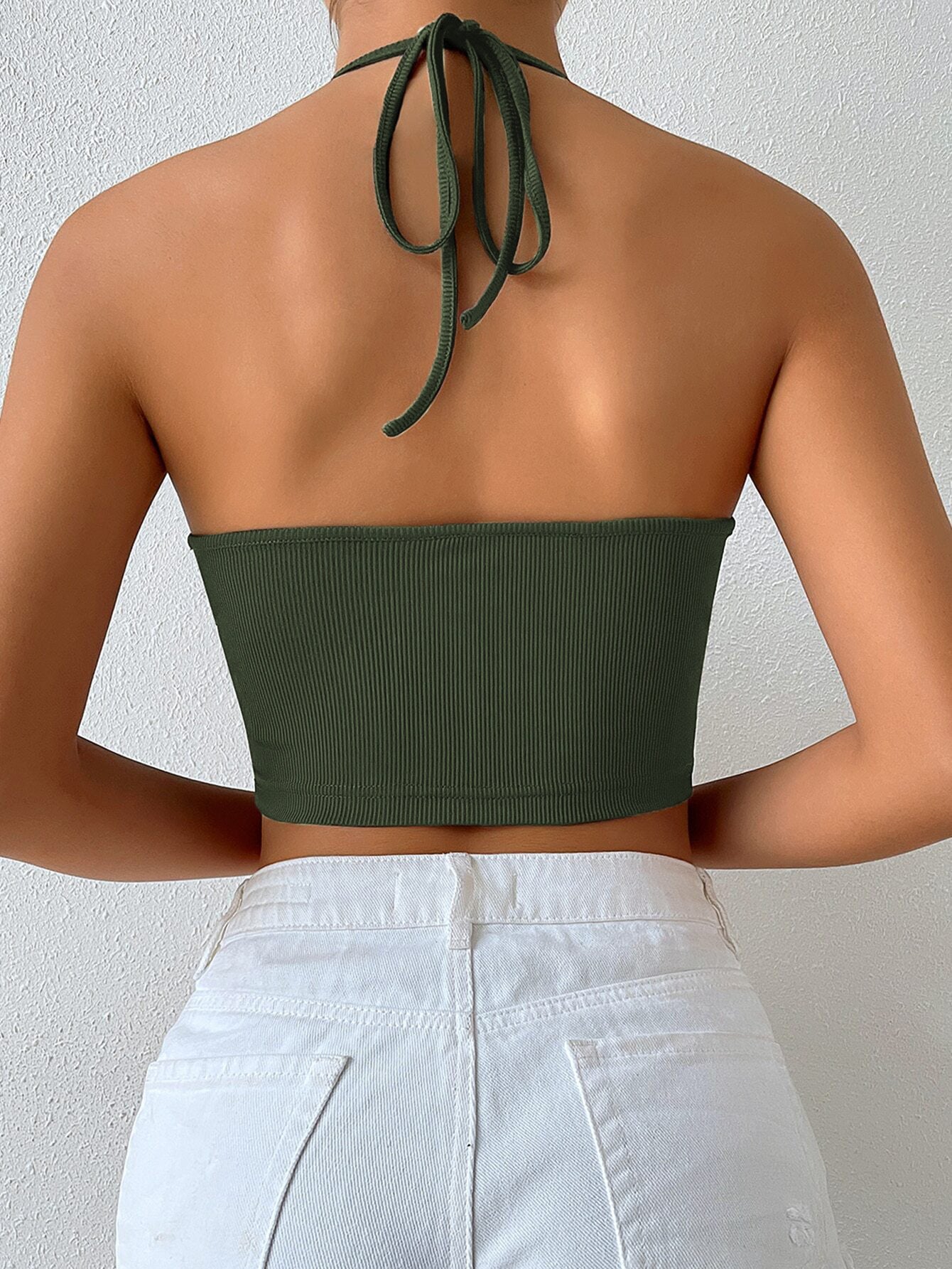 Womens Halter Crop Top | Sling Vest Outerwear | noémi