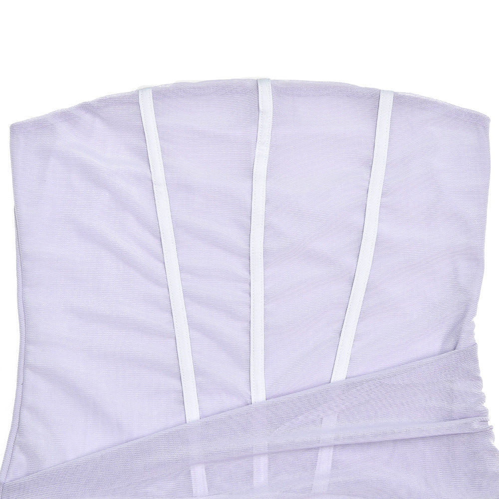 Womens Off Neck Tube Top Backless Bodycon Dress | noémi