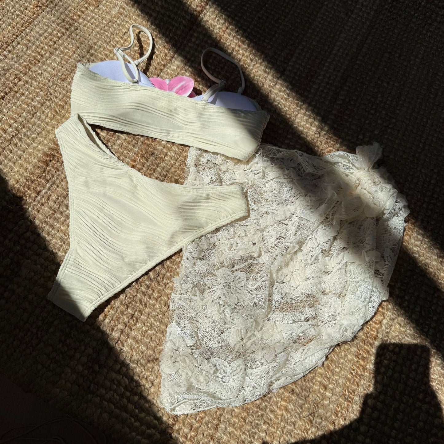 Three Piece Solid Color Bikini Set with Cover for Women | noémi