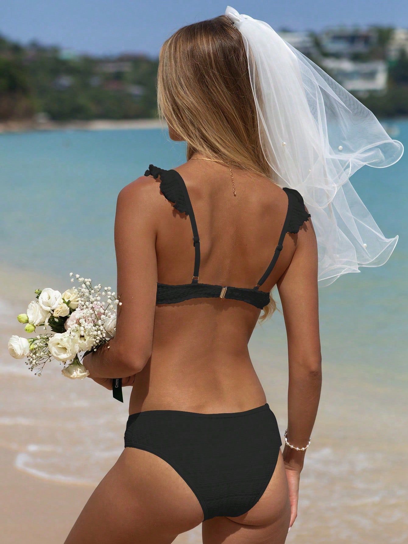 Multi Color Spaghetti Strap Bikini Set | Split Swimsuit with Structured Top | noémi