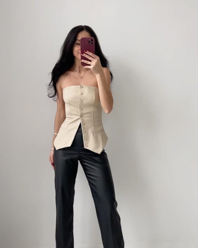 Strapless Corset Top | Backless Bustier Vest,  Off Shoulder | noémi