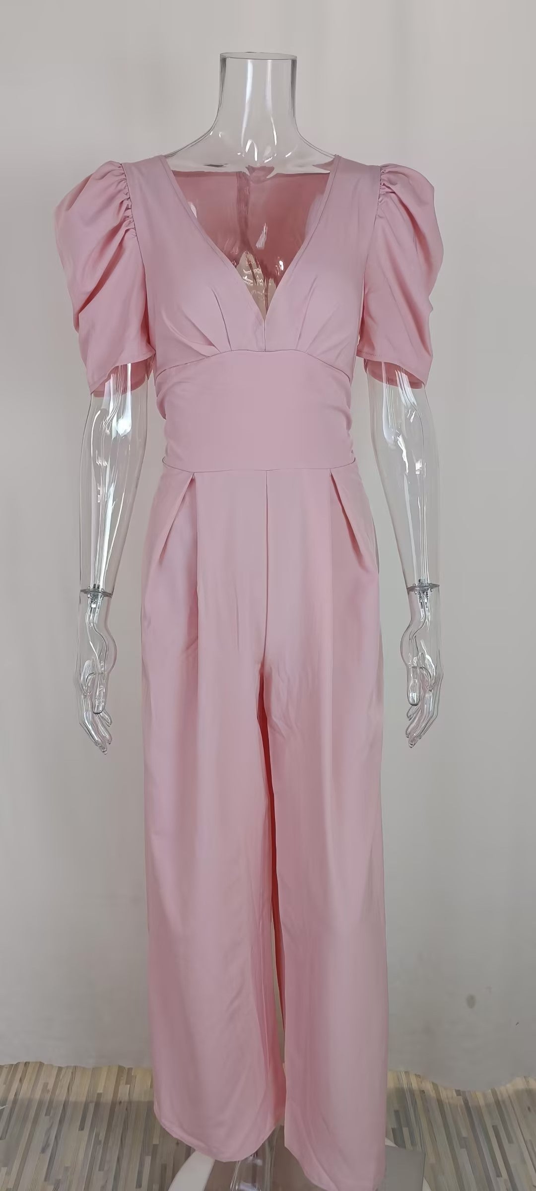 Elegant Short Sleeve Wide Leg Jumpsuit | noémi