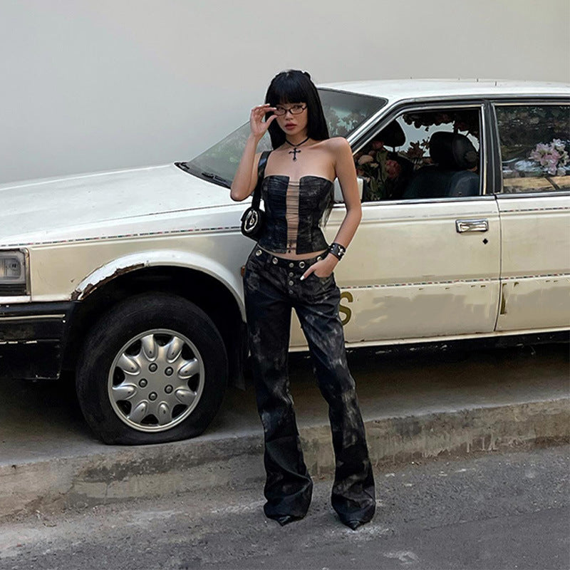 Womens Cutout Tube Top | Off Shoulder Retro Vest | noémi