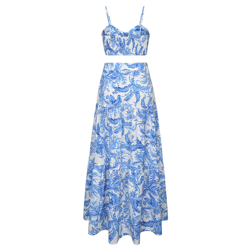 Backless Tube Top Flowy Maxi Skirt Set | Two Piece Outfit | noémi