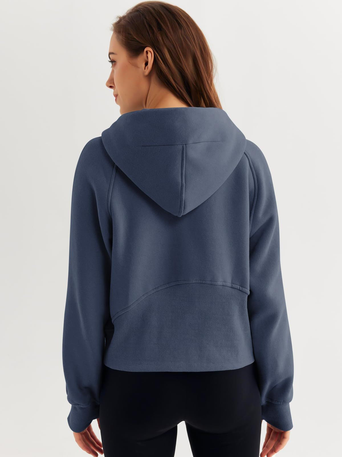 Half Zip Pullover Hoodie | Fleece Scuba Sweater for Women | noémi