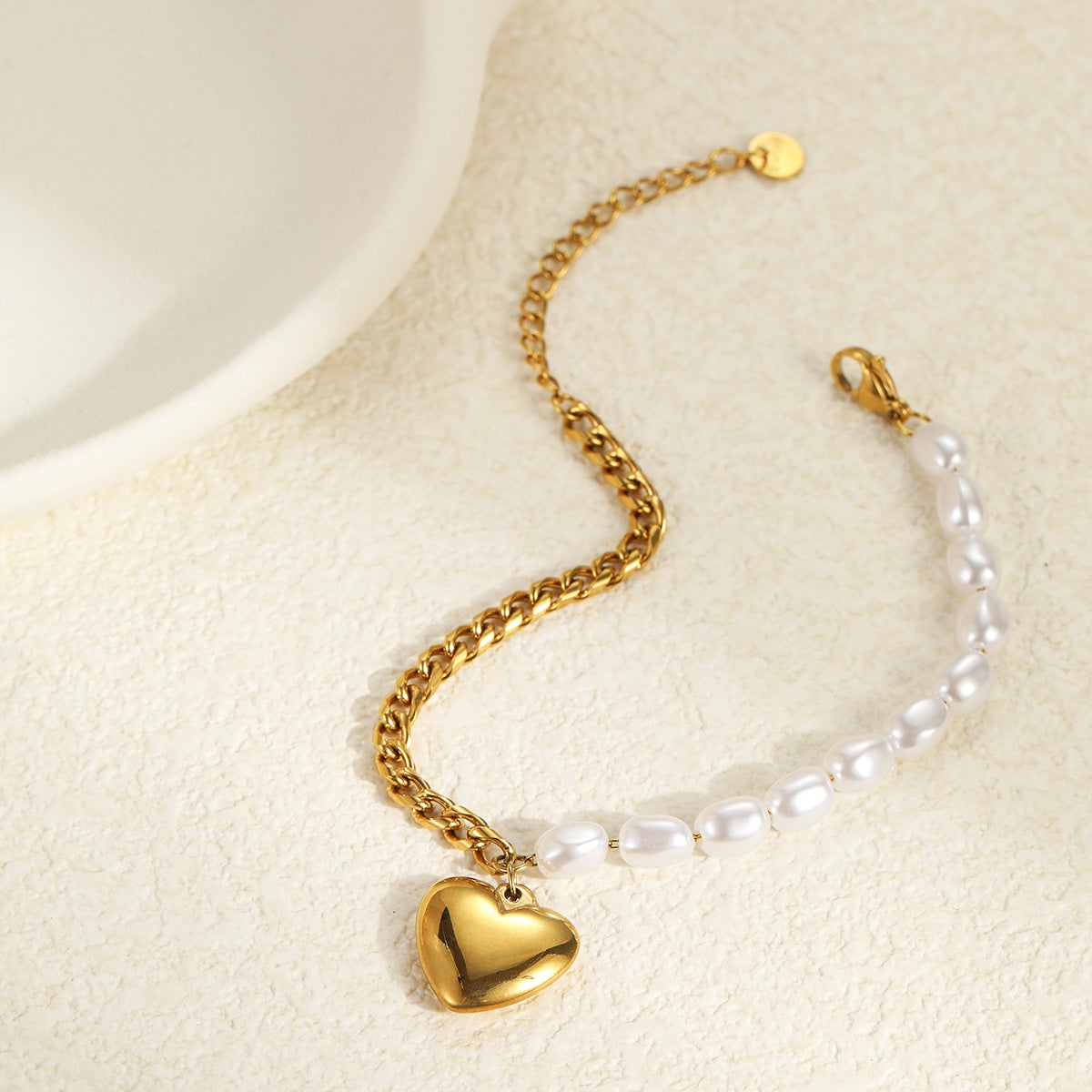 Baroque Pearl Bracelet & Earrings Set | Stainless Steel Jewelry | noémi