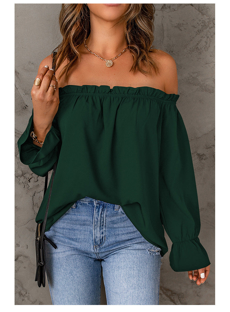 Womens Chiffon Shirt | Off Shoulder Pullover | noémi