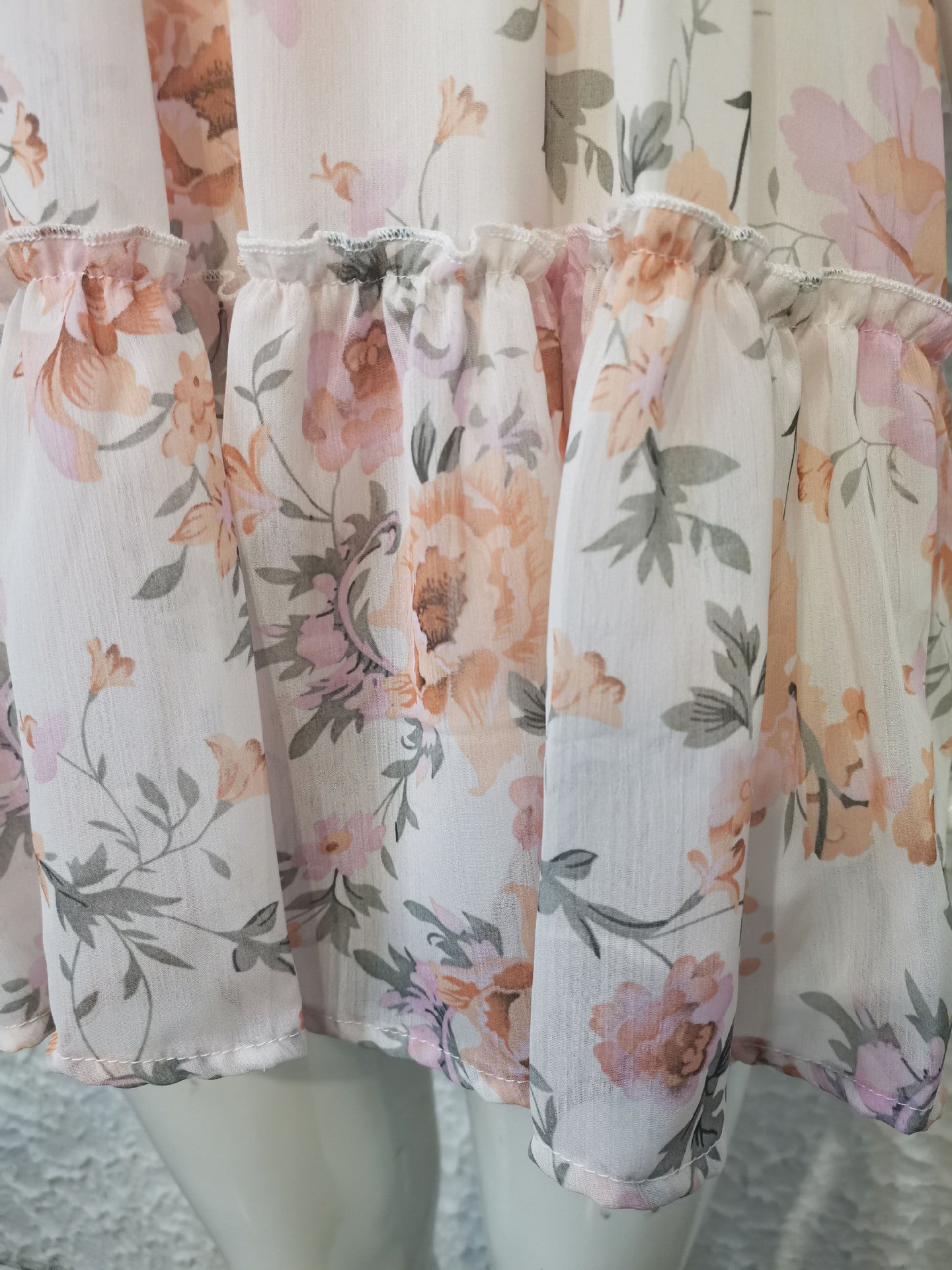 Womens Printed Chiffon Midi Dress with Adjustable Straps | noémi