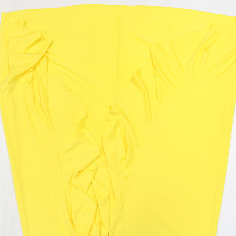 Yellow Cutout Camisole Dress with High Slit | Maxi Dress for Women | noémi