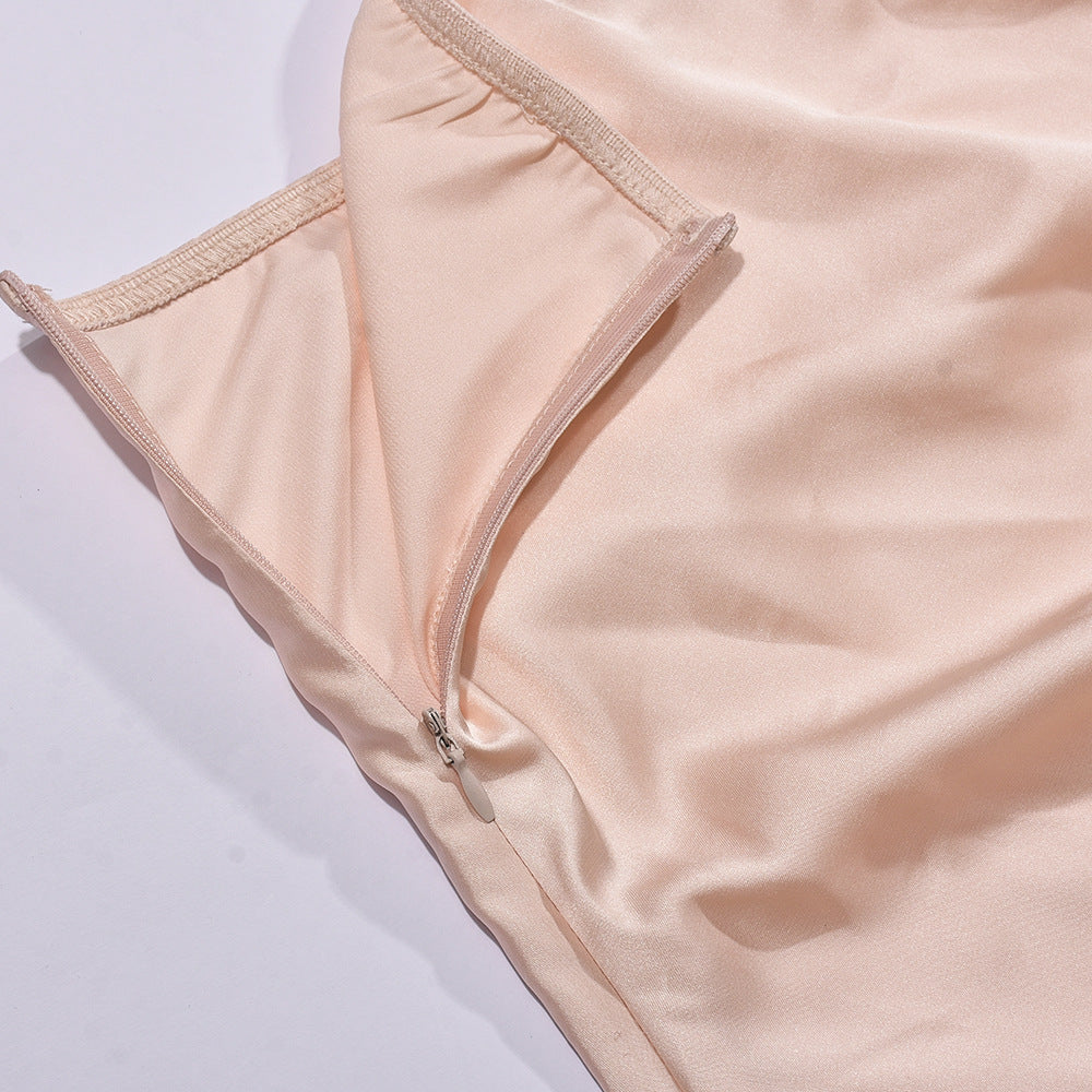 Backless Cutout Bodycon Dress | Strapless Hollow Chest Wrap One Step Midi | noémi