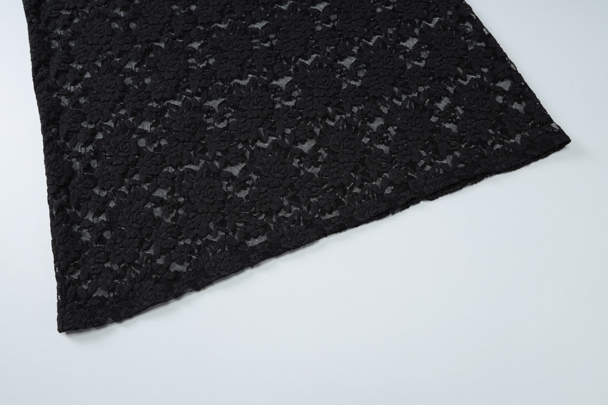 Lace Strap Cutout Dress with Mid Waist Detailing | noémi