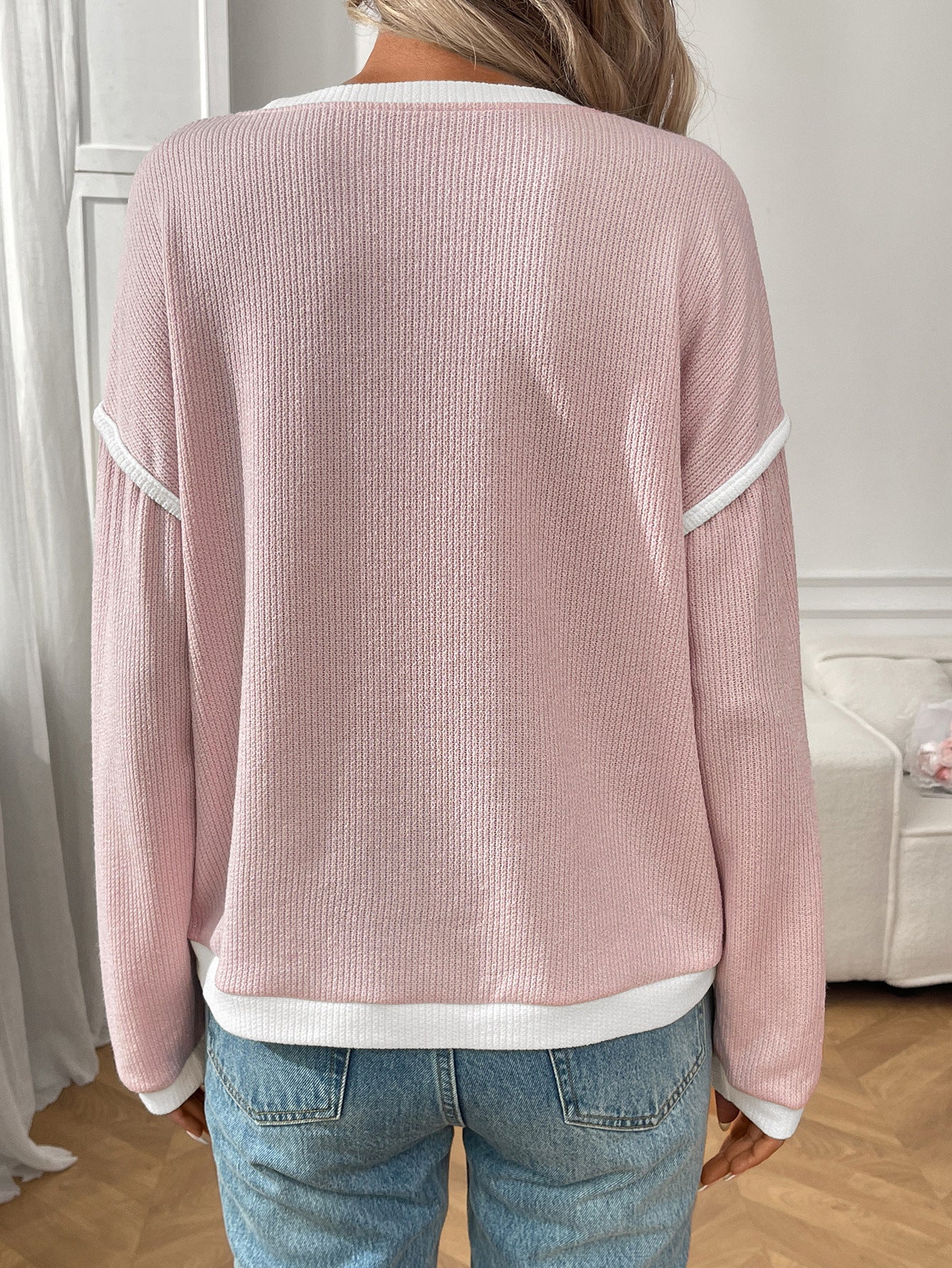 Womens Cozy Knit Pullover | Long Sleeve Crewneck Sweater Top | noémi