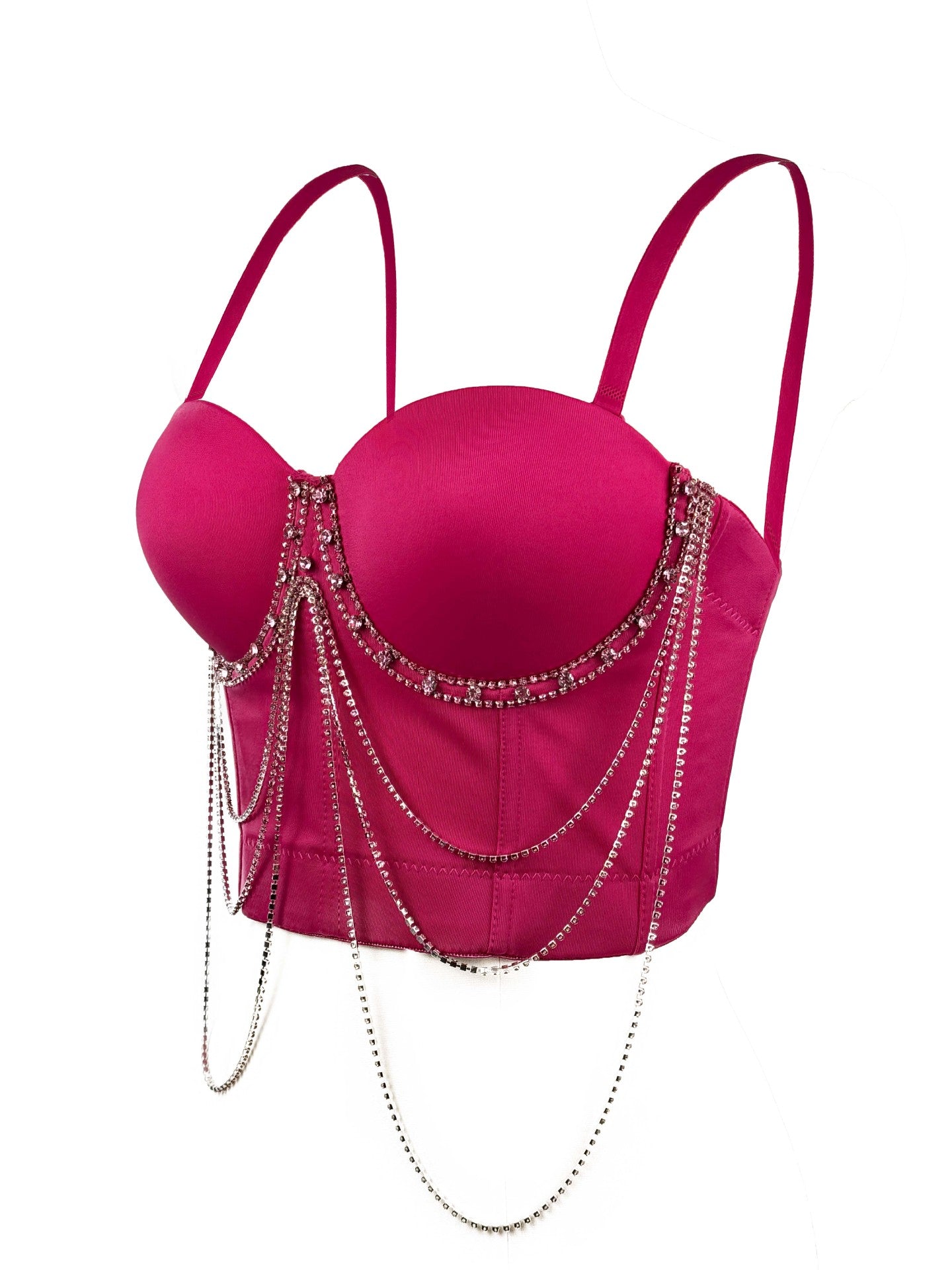 Tassel Chain Camisole | Corset Bra with Sparkling Boning | noémi `