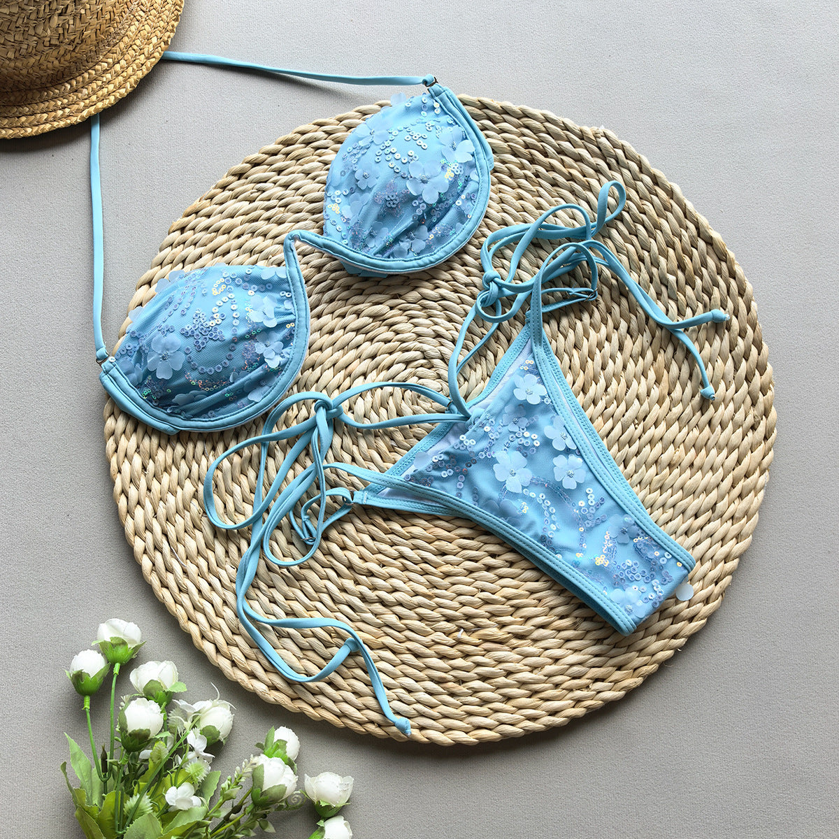 Sequined Split Bikini Swimsuit for Women | noémi