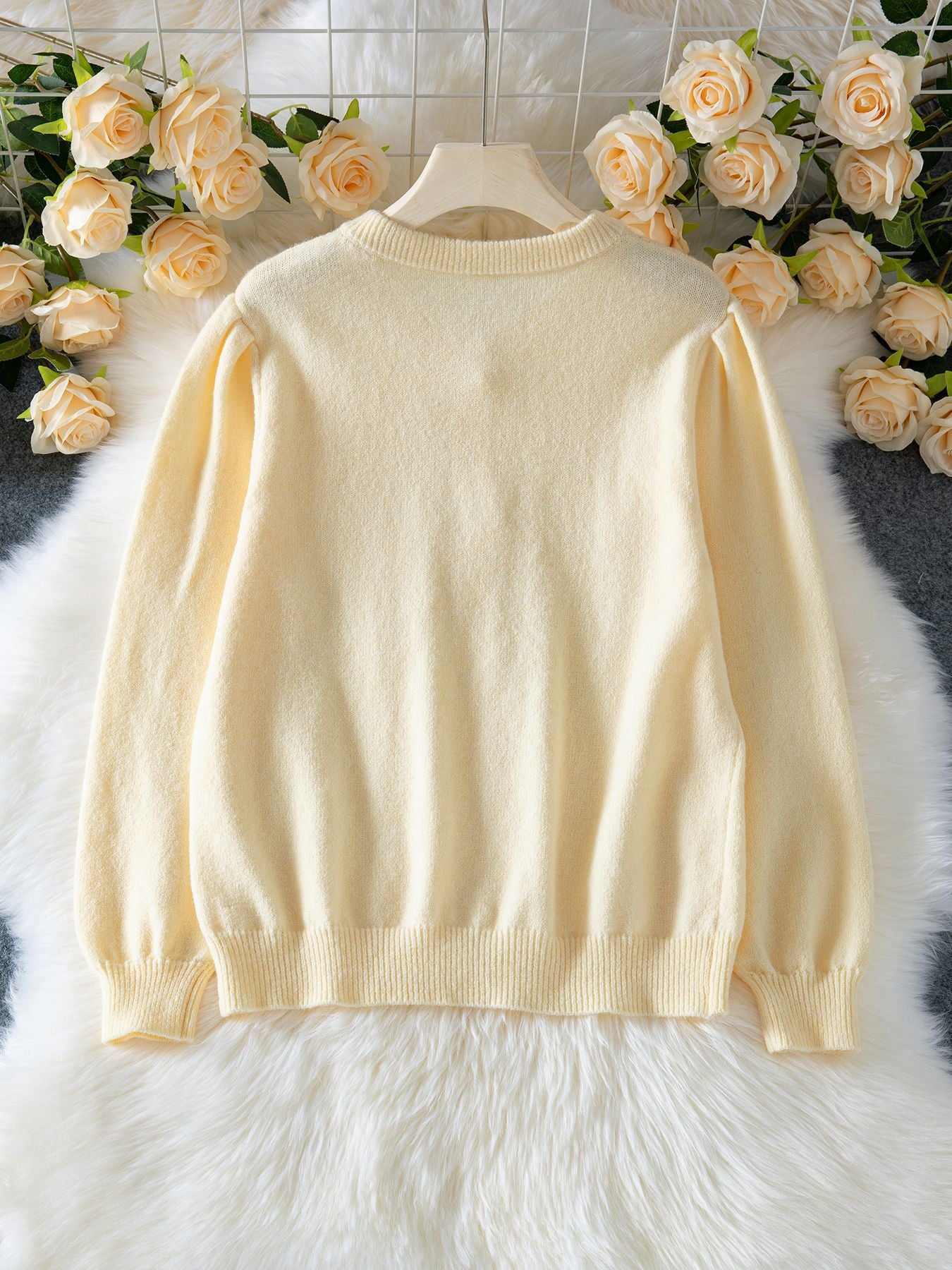 Womens Knitted Cardigan | Hollow Out Crocheted Long Sleeve Sweater Coat | noémi