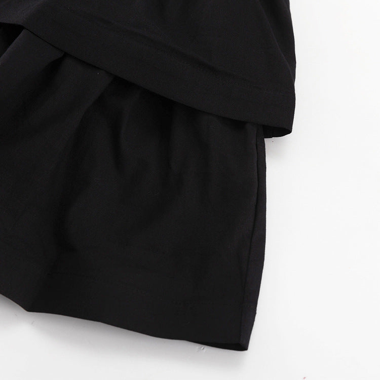 Women’s Black Puff Sleeve VNeck ALine Dress | Waist Controlling Tiered Mini Dress | noémi