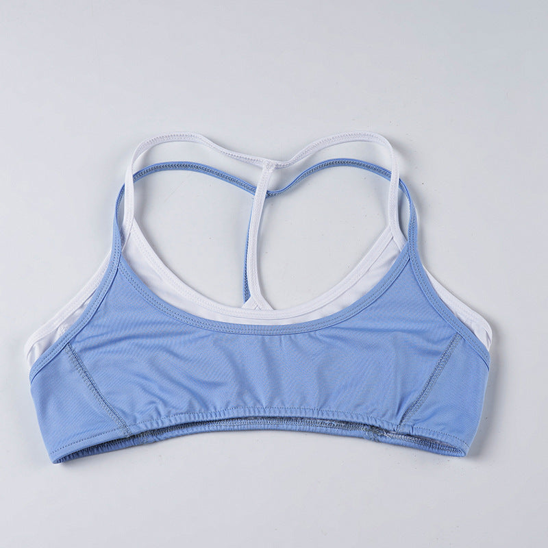 Faux Two Piece Contrast Sports Set | Womens V Waist Shorts & Racerback Bra | noémi