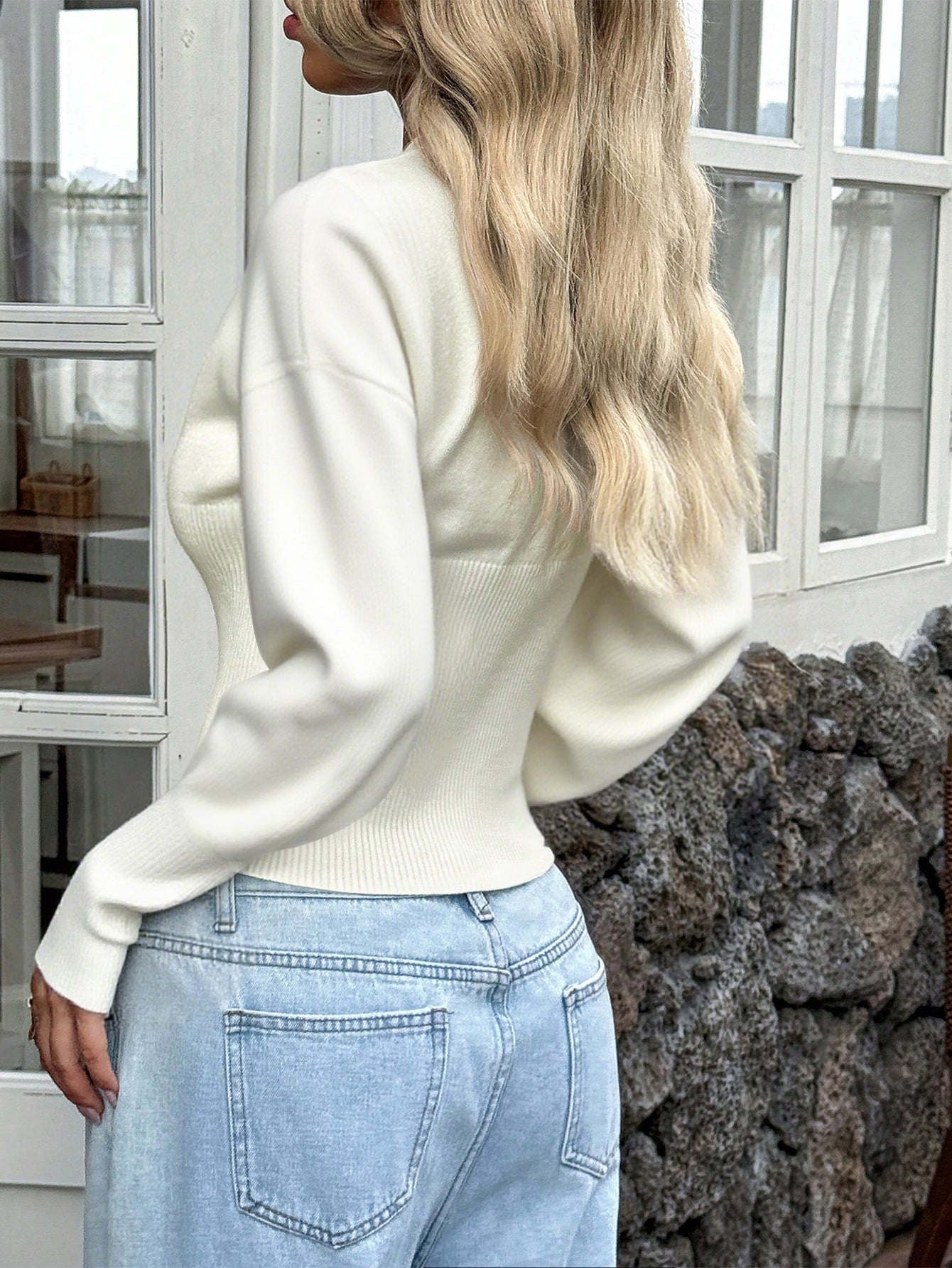 Wool Blend Button Cardigan | Cropped Sweater | noémi