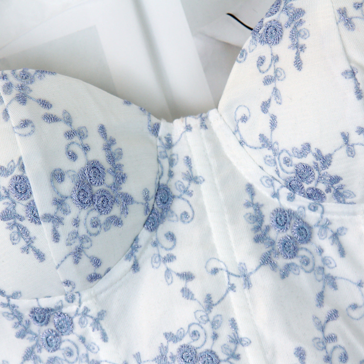 Backless Cotton Corset Vest with Boning and Adjustable Spaghetti Straps | noémi