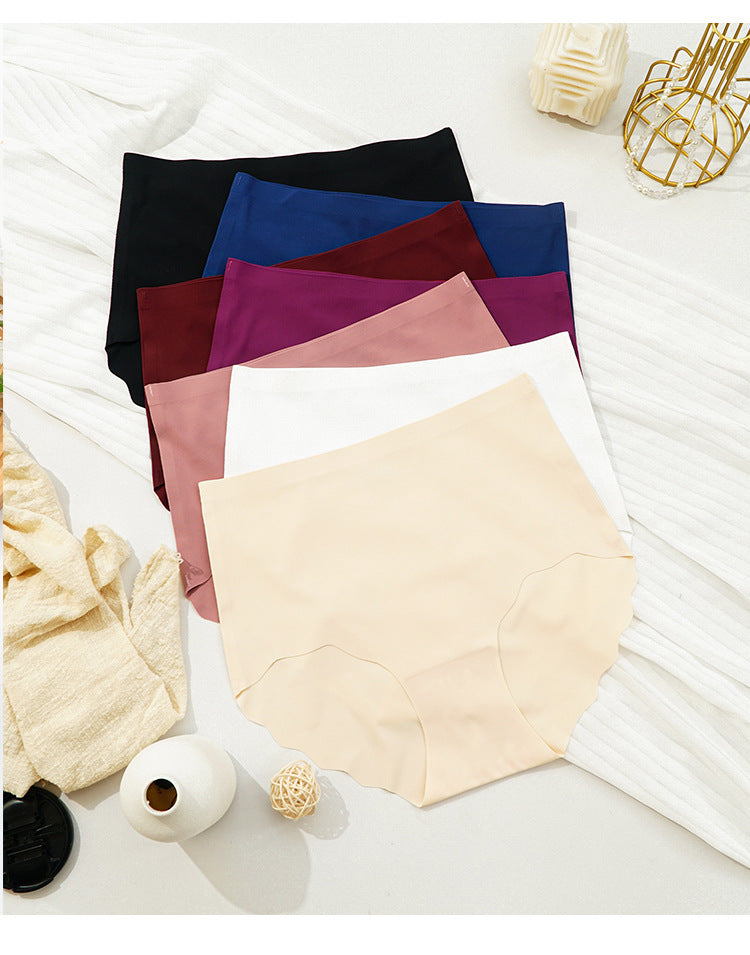 High Waist Seamless Briefs with Ice Silk Fabric and Cotton Crotch | noémi