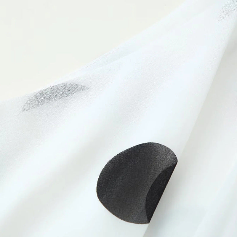 Polka Dot Summer Set | Halter Crop Top with High Waist Flounced Skirt | noémi