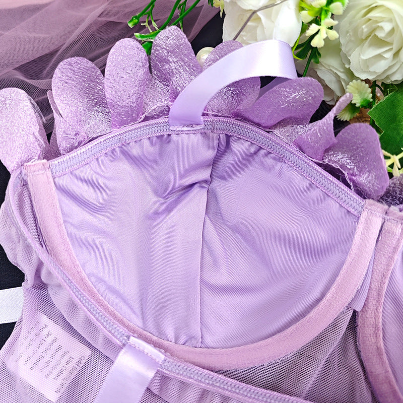 Floral Print Boning Corset Tube Top with Cropped Fit for Women | noémi