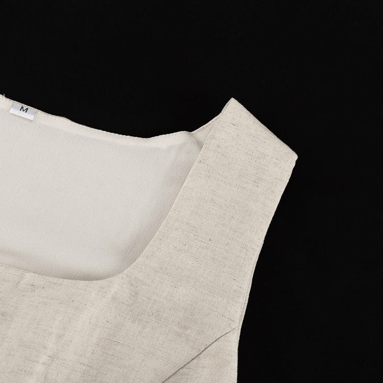 Cotton Linen Vest Hip Skirt Set | Two Piece for Women | noémi