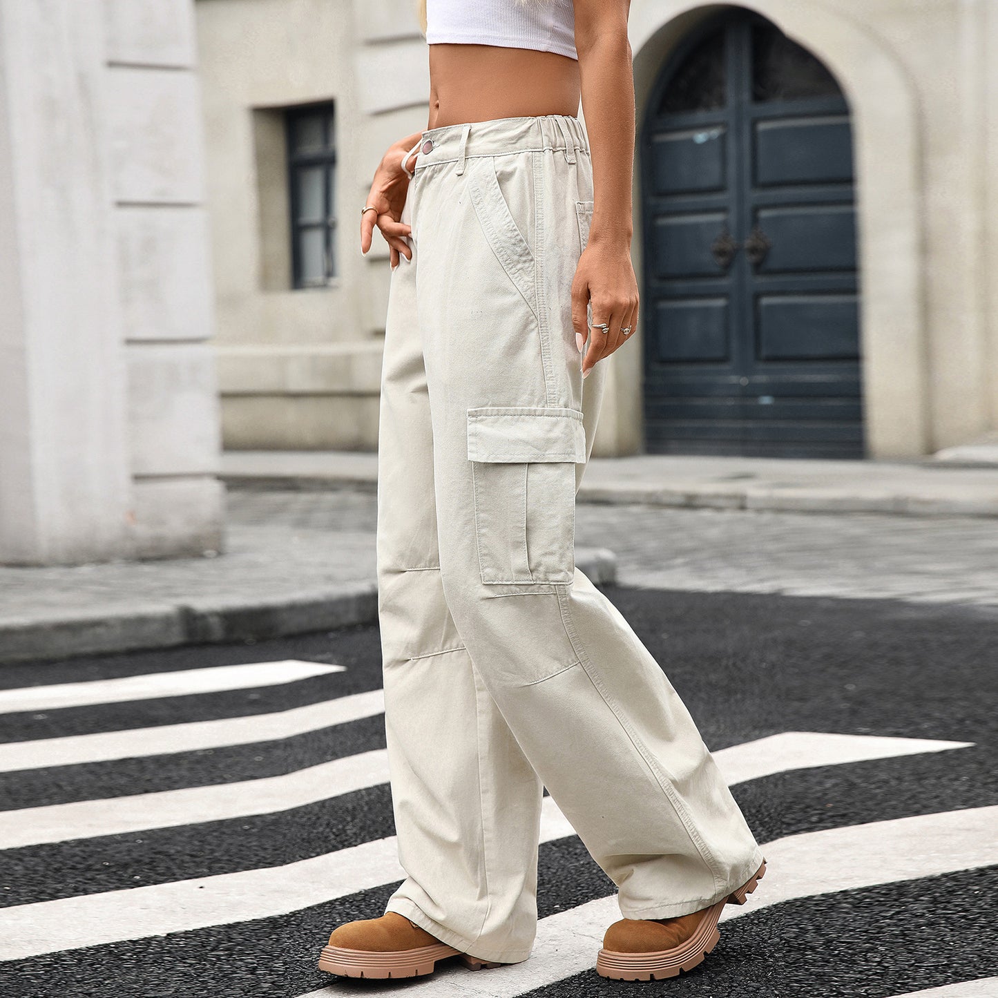 Retro High Waist Wide Leg Overalls | Casual Loose Denim Pants for Women | noémi