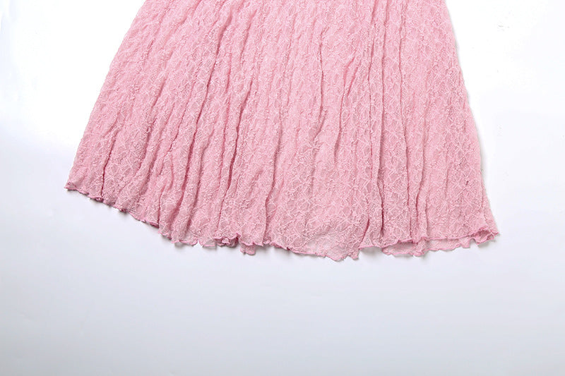 Summer Off Shoulder Pink Maxi Dress | Flattering High Waist Sheath Dress | noémi