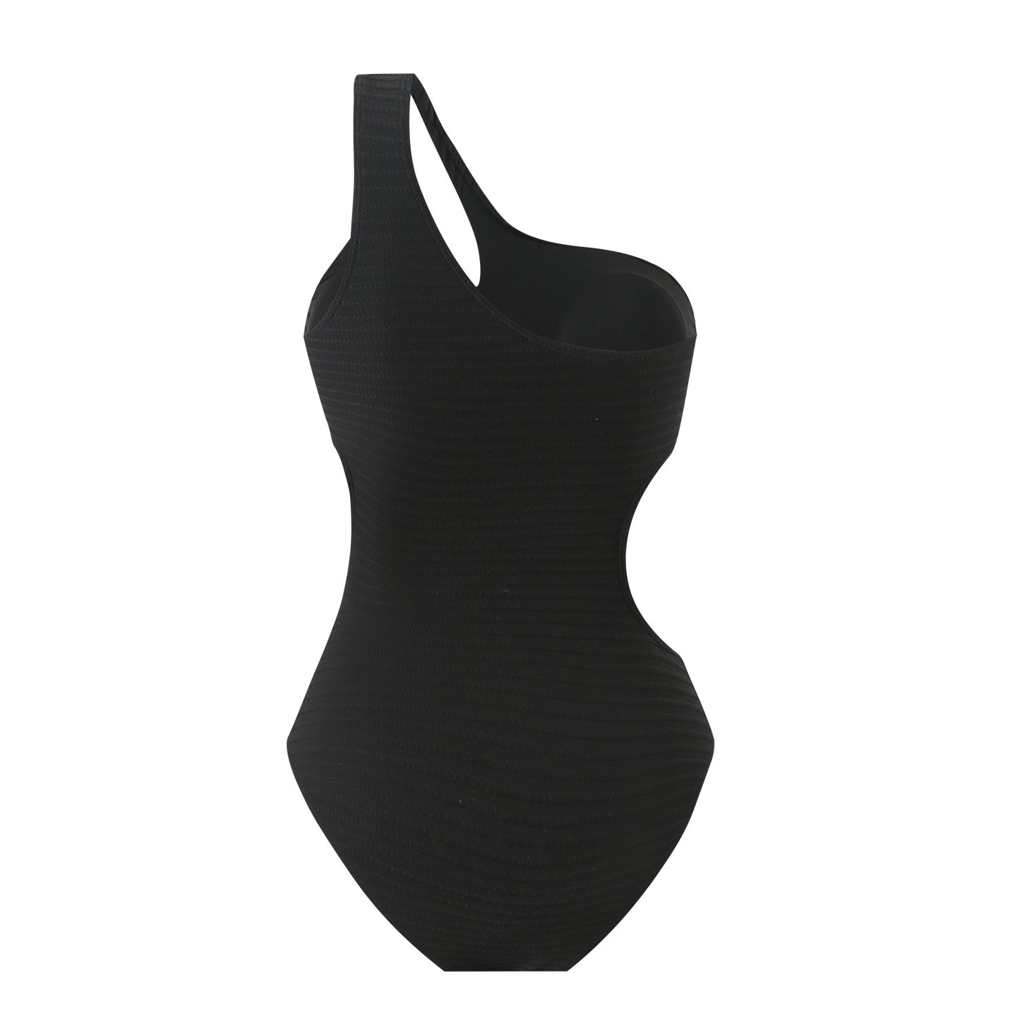 One Shoulder Cutout One Piece Swimsuit in Solid Color | noémi