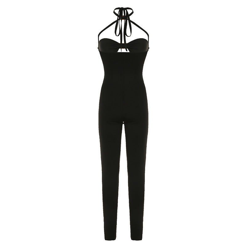Metal Tube Stitching Hollow Out Cutout Jumpsuit | Tight Skinny One Piece Trousers | noémi