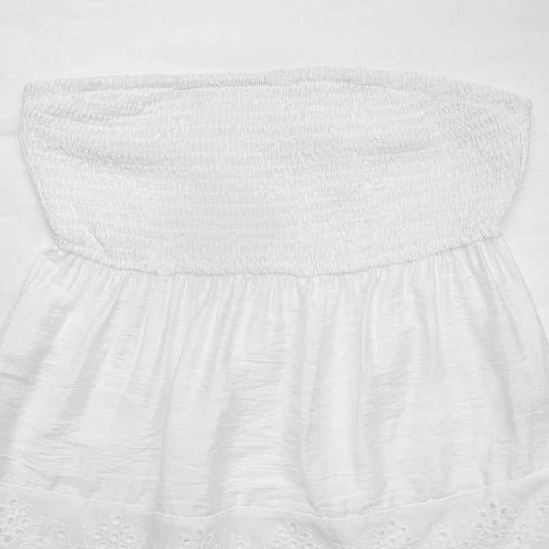 Slim Fit Lace Smocked Tube Top for Women | noémi