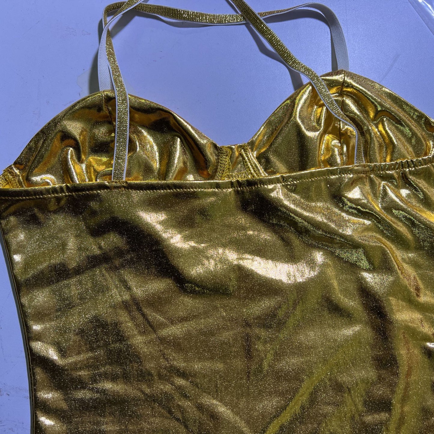 Womens Bronzing Tube Top Dress with Hem and Spaghetti Straps | noémi