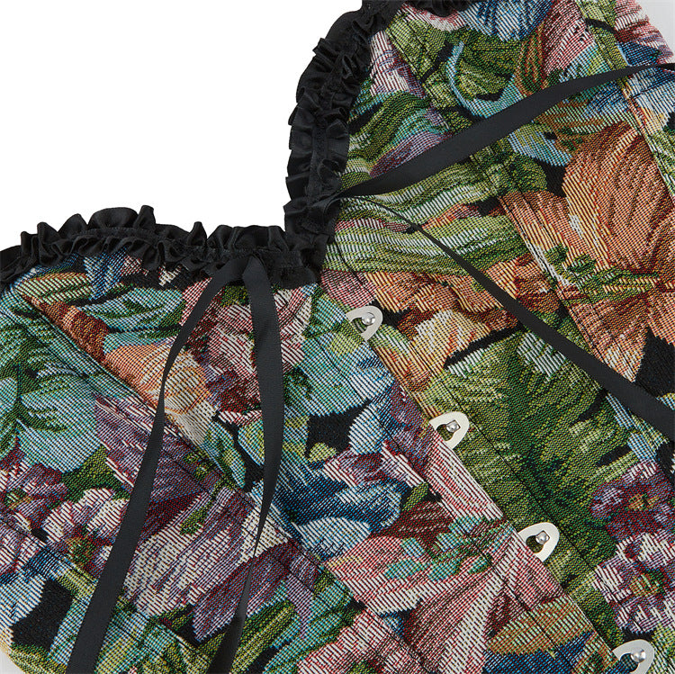 Lace Jacquard Floral Corset Top | Bustier  Push Up | Strapless Tube Top for Women | noémi