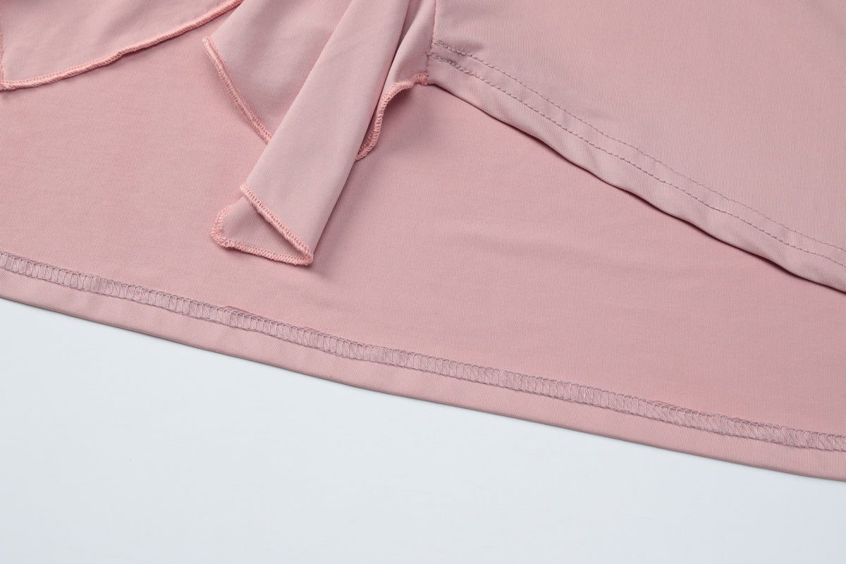 Summer Halter Dress, V Neck, Backless, Ruffle Hem, Waist Sculpting | noémi