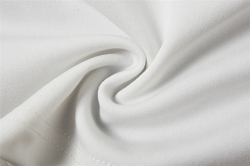 Off Shoulder Slim Fit Cropped Vest | White Chiffon & Tube Top | noémi