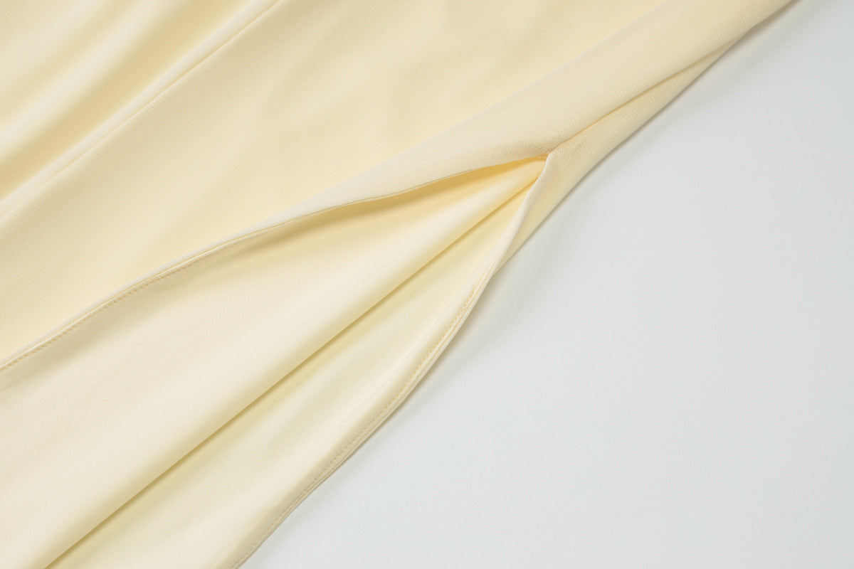 Summer Tube Dress | Slim Fit, Side Slit, Strapless, Solid Color | noémi