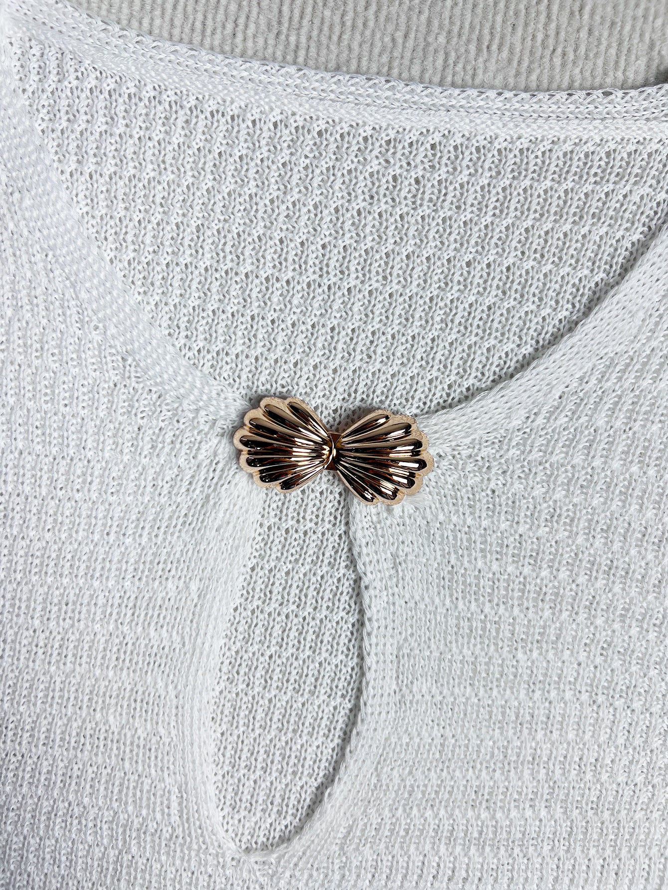 Butterfly Crochet Mini Dress | White Long Sleeve Cover Up with Keyhole Cut Out | noémi