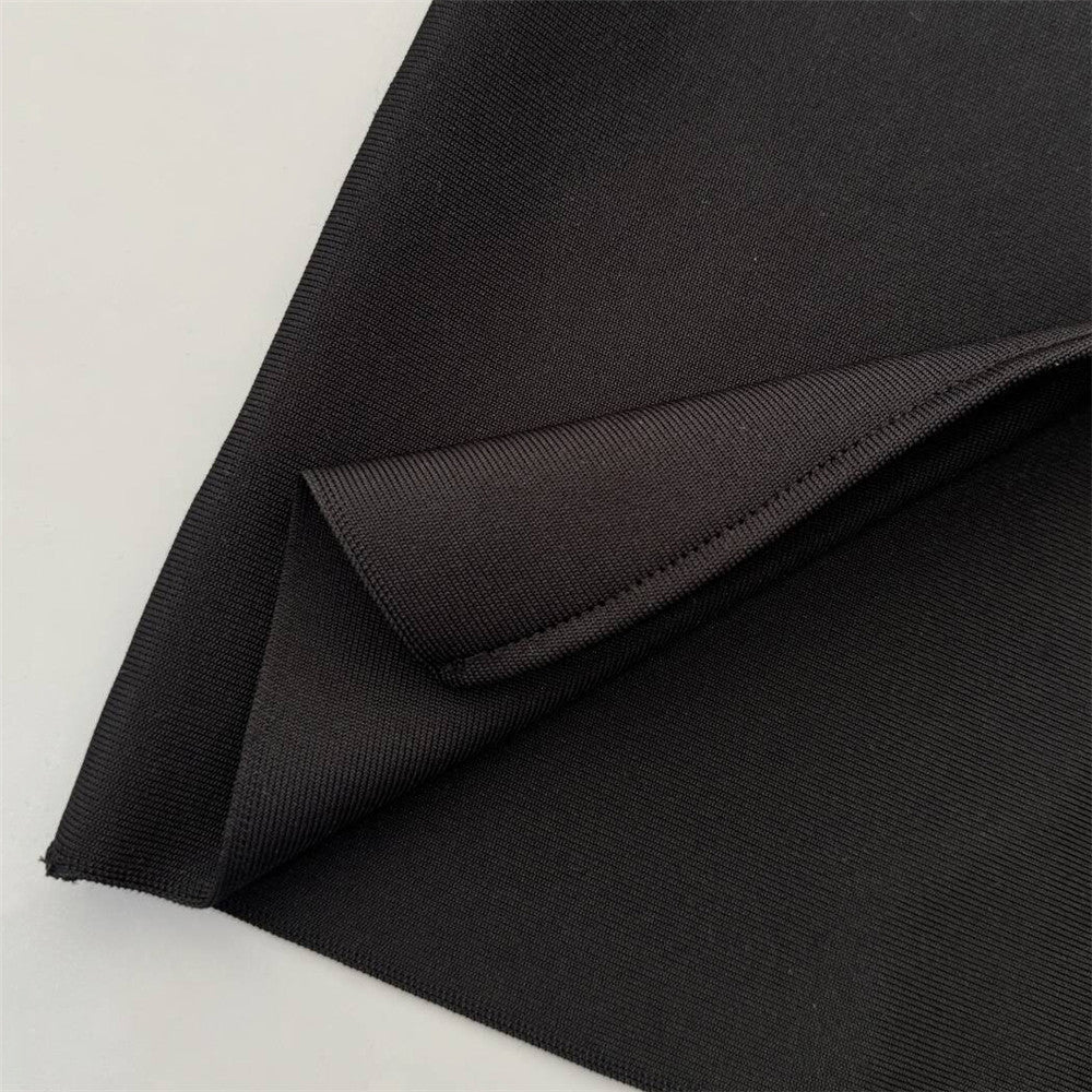 Retro Pearl Tube Top Dress | Black Bandage Gown | noémi