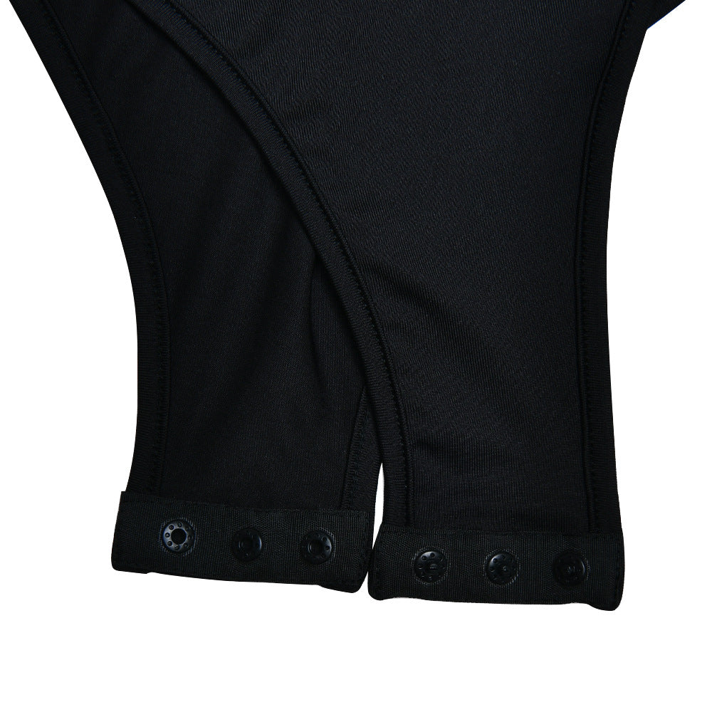 V Neck Off Shoulder Jumpsuit | Slim Fit Long Sleeve | noémi