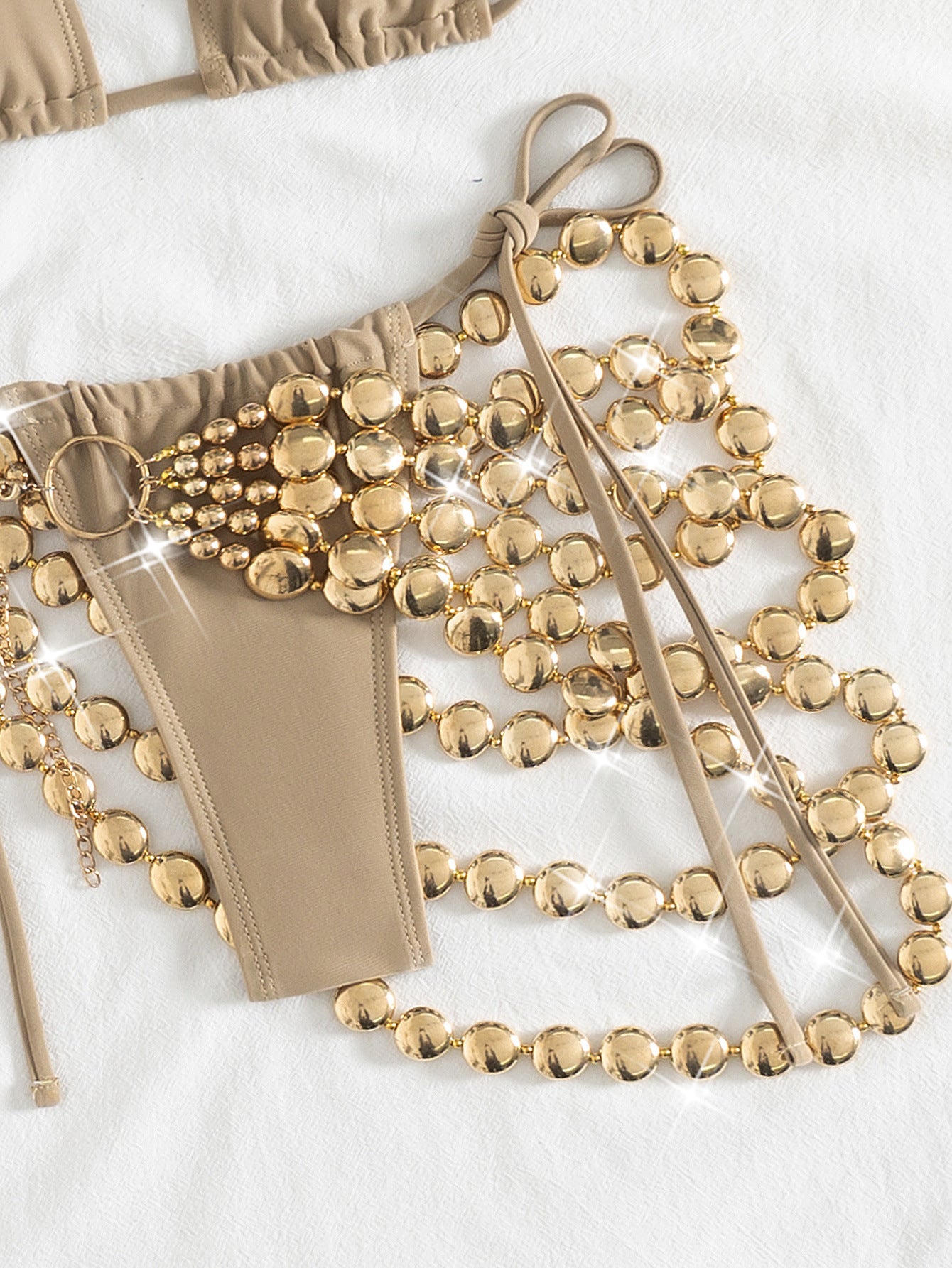 Three Piece Bikini Set with Zipper Detail and Structured Design for Women | noémi