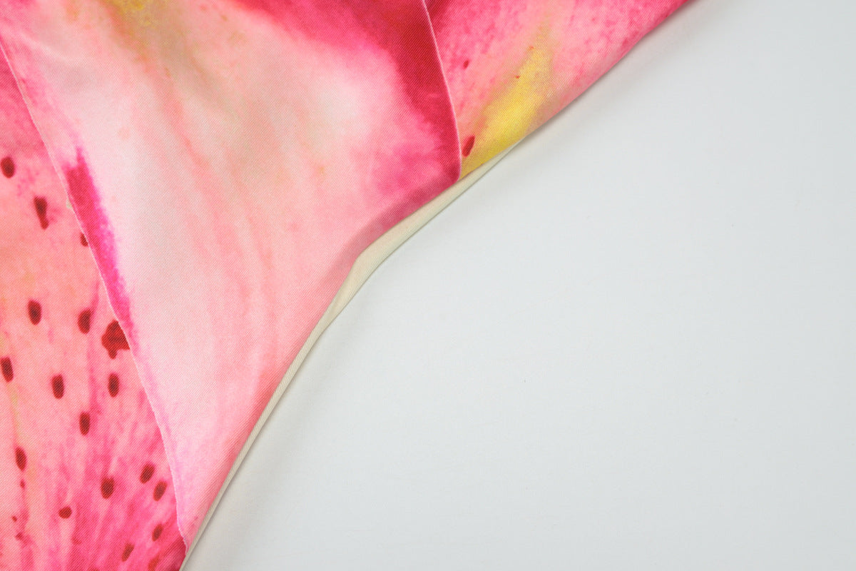 One Shoulder Summer Dress | Swing Fit, Crossbody Detail, Bold Print | noémi