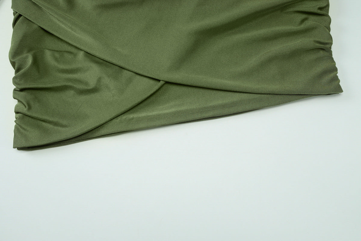 Womens Halter Bodycon Mini Dress | Sleeveless, Ruched Waist, Sheath Fit | noémi