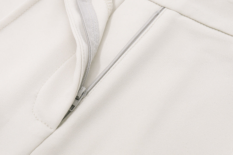 Halterneck Suit Set | White Blazer Vest A Line Mini Skirt | noémi