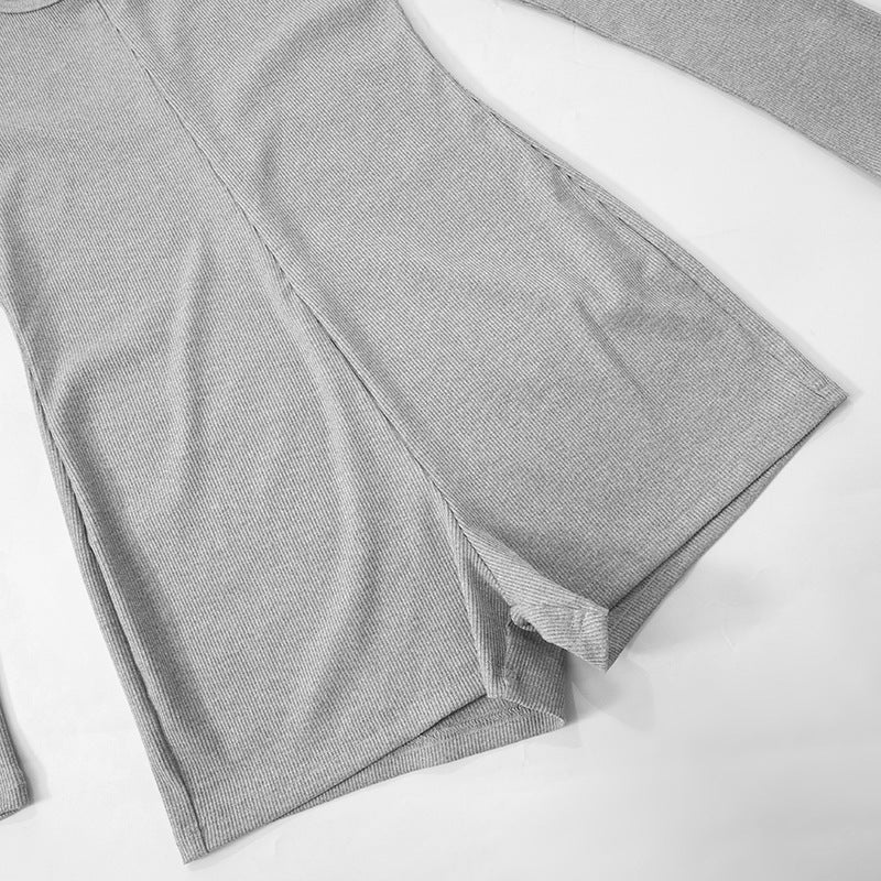 Round Neck Long Sleeve Jumpsuit | Lace Up Waist | noémi