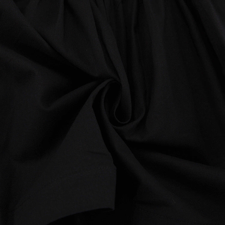 Women’s Black Puff Sleeve VNeck ALine Dress | Waist Controlling Tiered Mini Dress | noémi