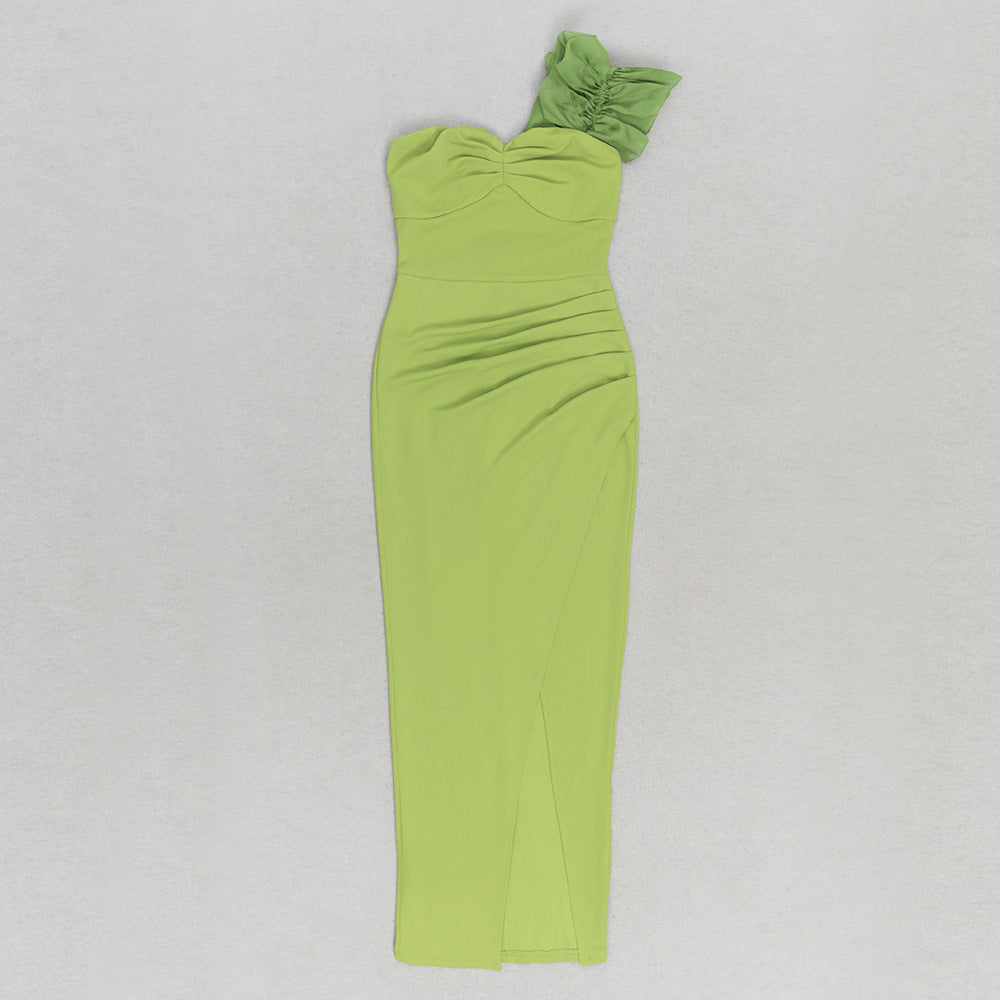 Green One Shoulder Bodycon Dress | noémi