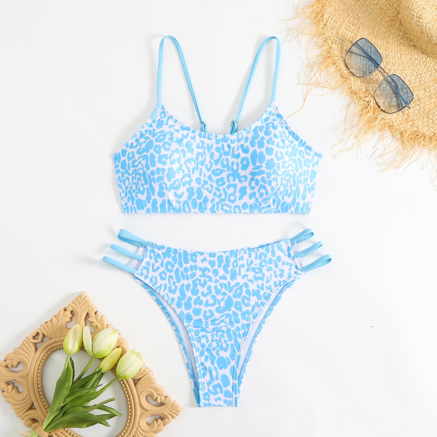 Womens Leopard Print Two Piece Swimsuit | noémi