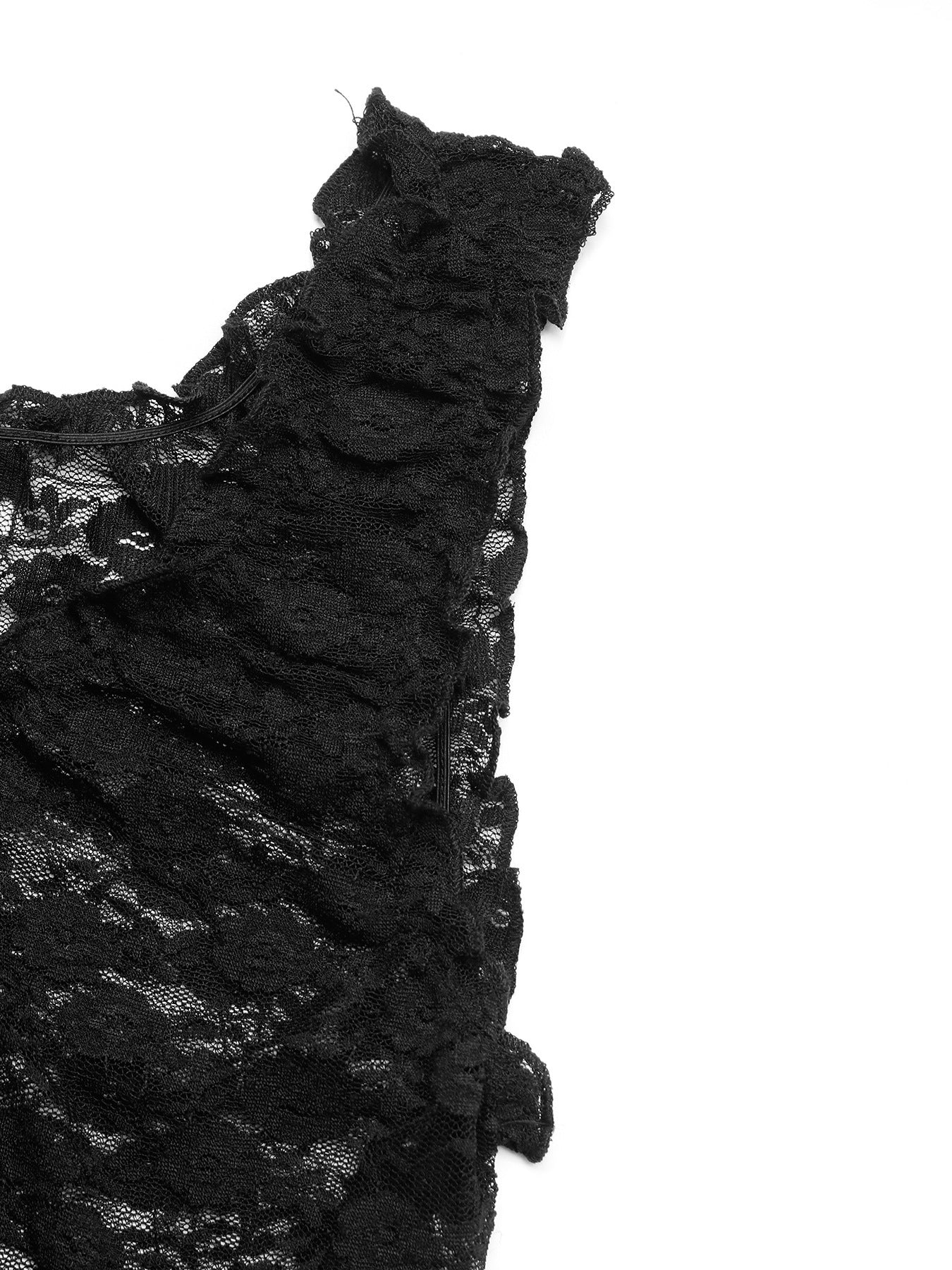 Slim Fit Sheer Lace Vest Top for Layering and Outerwear | noémi