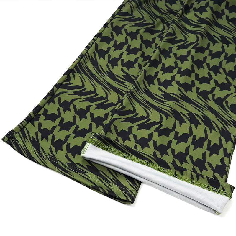 Green Two Piece Set | Sleeveless Vest Top Wide Leg Pants | noémi